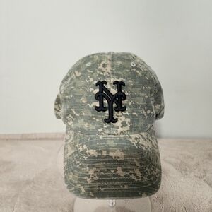 47 Brand Green Camo NY Mets Hat with Black Emblem. Excellent Condition.